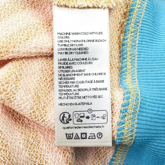 We The Free x Free People Classic Striped Oversized Crew Neck - Latte - Size XS - Picture 6 of 7